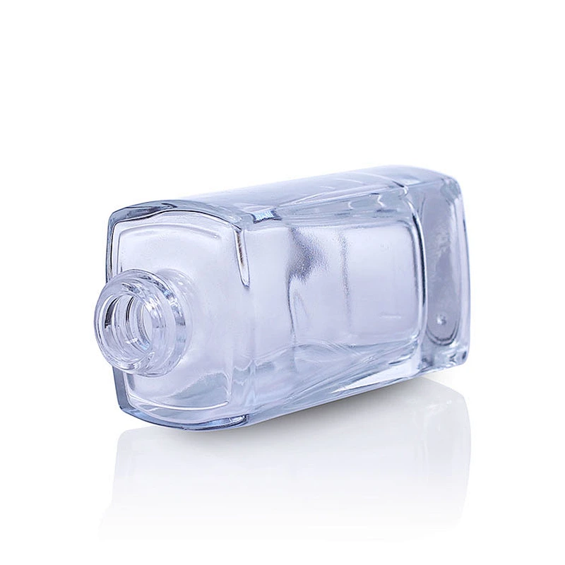 Luxury packaging 30ml frosted empty square bottle liquid makeup glass foundation bottle with Dropper pump