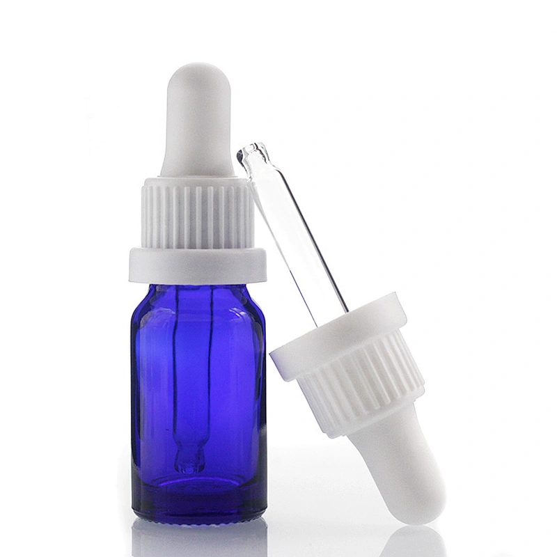 10ml Blue Dropper Bottle Empty Eye Glass Dropper Bottles with Glass Pipette Dropper Small Sample Glass Bottles for Essential oil