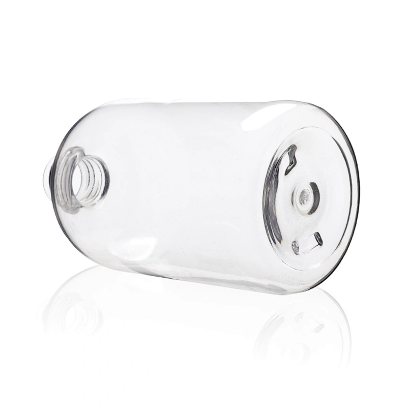 fat round empty plastic bottle 300ml 360 ml 500ml clear plastic Shampoo PET personal care lotion bottle container OEM supplier