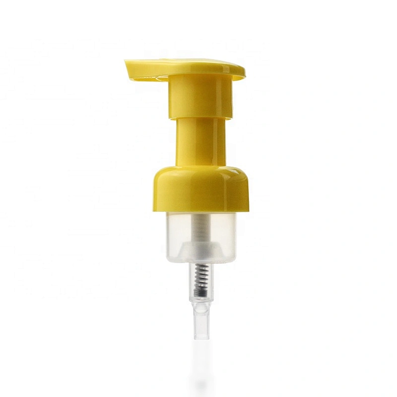 Yellow  customized  color 30/410 refillable hand soap hand sanitizer bottle pump bubble bath bottle soap dispenser foam pump