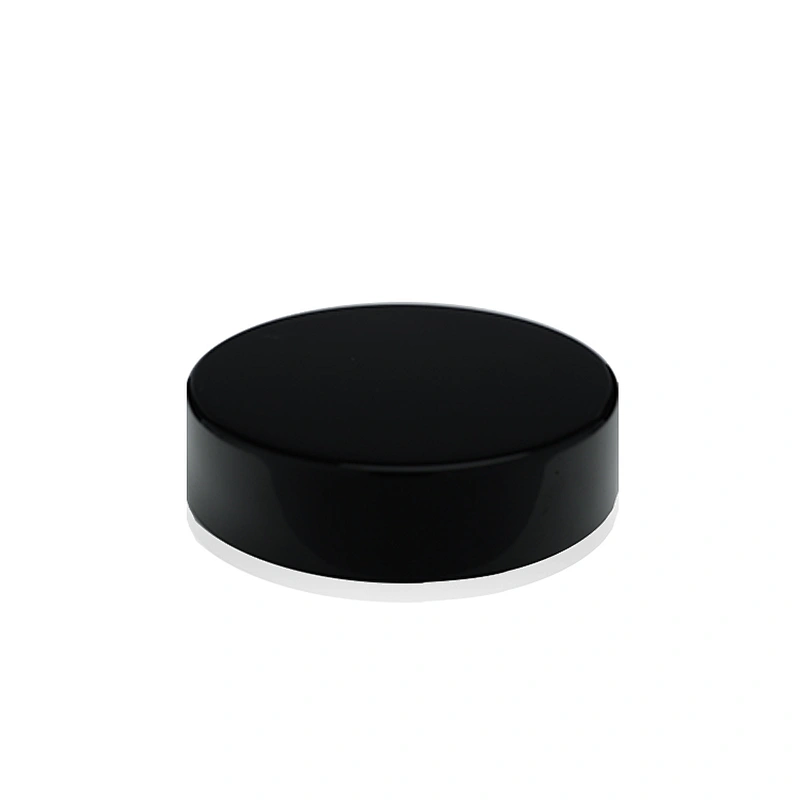 black screw plastic lids for glass jars skin care cream jar plastic containers screw cap in stock OEM ODM makeup suppliers china
