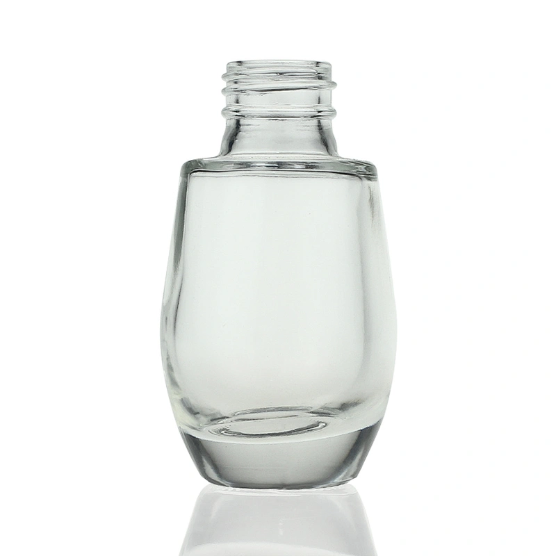 Luxury 35ml silver glass cosmetic packaging serum bottle with dropper Container Manufacturers