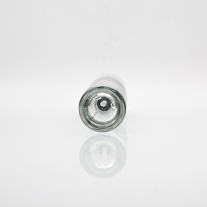 30ml Luxury cosmetic packaging printing Straight round clear empty Lotion Bottle Glass Liquid Foundation bottles Pump