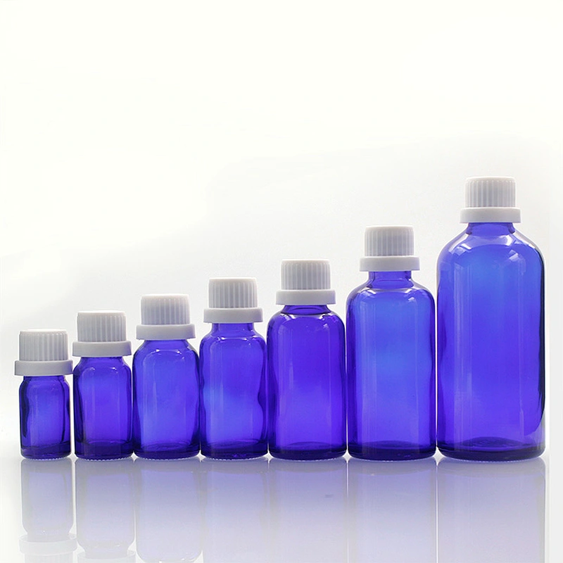 Glass Bottles Massage Oil Glass Dropper Bottle 15ml/25ml/50ml/10 Custom blue Body 30ml Essential Oil Bottles Manufacturers