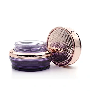 Clear Glass jar 30/50g Custom Color Gradient purple Face Cream Jars Container Manufacturers Cosmetic Packaging Set for Skin Jar