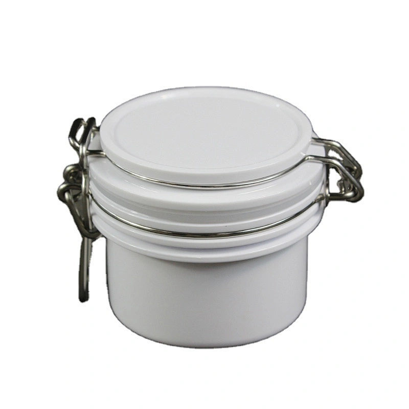 White 50ml round shape airtight container kilner Jar with clasp lock lid wire bail jar for  cosmetic skin care /canned food