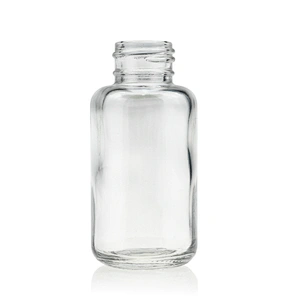Empty Gold For Pump For Makeup 50ml Glass Foundation Cosmetics Packaging Straight Round Clear Frosted bottle