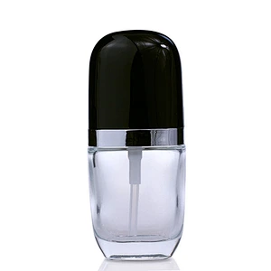 Luxury Cosmetics Packaging Round Custom Unique Shape Glass Cosmetics Empty Liquid Foundation Bottle 30ml