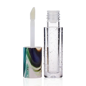 C080 Customize Make Your Own Logo Plastic Lip Gloss Tube Container 4.9ml with Applicator