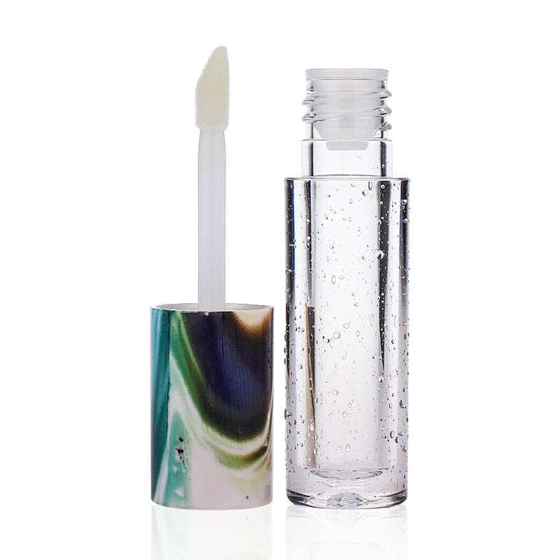 C080 Customize Make Your Own Logo Plastic Lip Gloss Tube Container 4.9ml with Applicator
