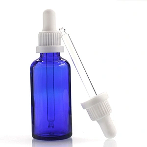 50ml Blue Glass Bottles with Glass Eye Dropper Dispenser for Essential Oils, Colognes & Perfumes,Chemistry Lab Chemicals