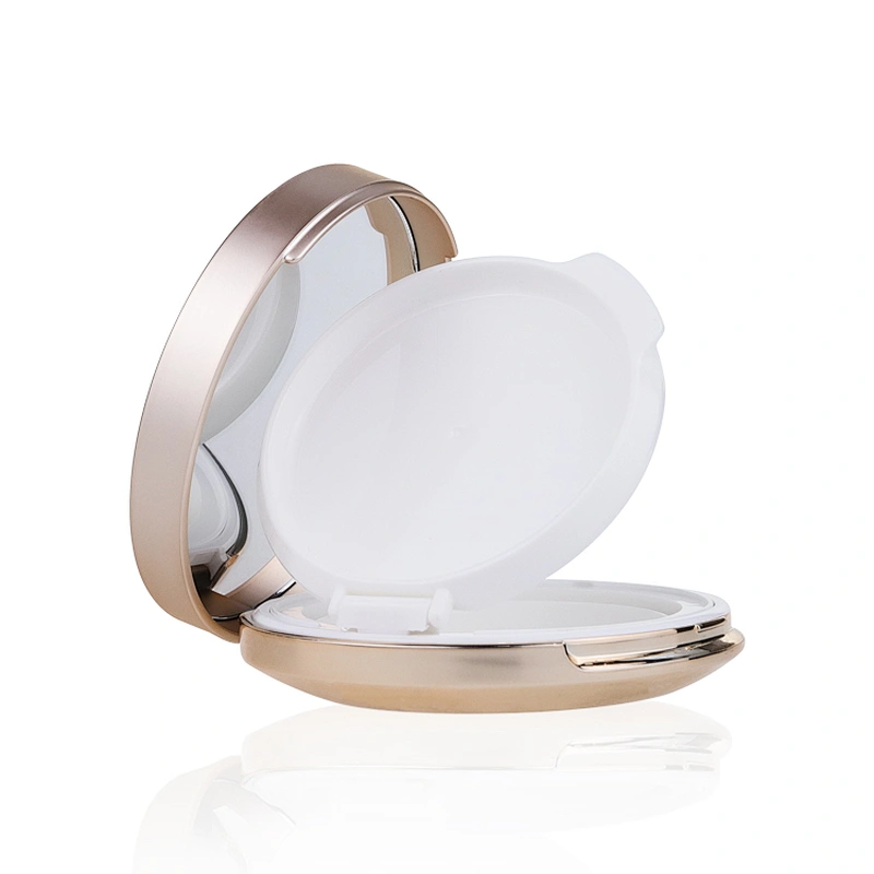 high quality wholesale compact foundation case empty round pressed pink compact powder case with mirror