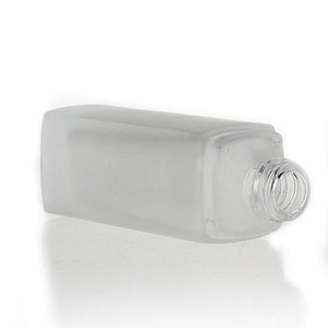 30ml frosted empty square bottle liquid lotion glass foundation bottle with Dropper pump black cap