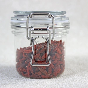 Spot airtight PET 180g  unbreakable smooth body pyramid clip top jar for body Scrub skin care cream/ canned food