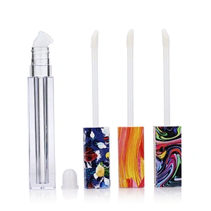 Empty Square AS Lip Gloss Tube Skincare Packaging Cosmetic Container with Wands