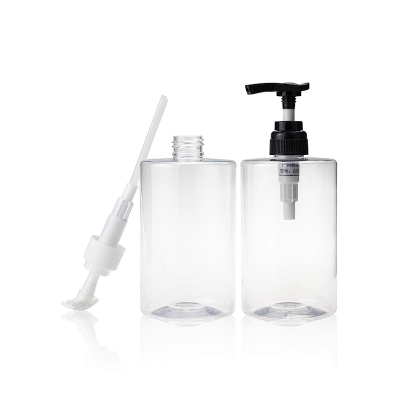 High-quality transparent 400ml Empty Plastic dip pump sanitizer pet bottle with pump top cap