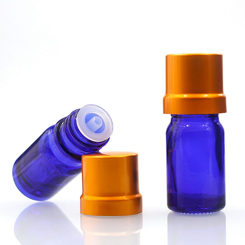 5ml Empty Mini  Blue Glass Dropper Bottles for essential Oil  Cosmetic Containers Vial  Glas