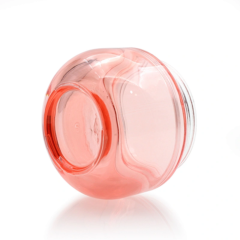 Clear pink  Glass jar 30g  50g Custom Color   Face Cream Jars Container Manufacturers Cosmetic Packaging Set for Skin Care Jar