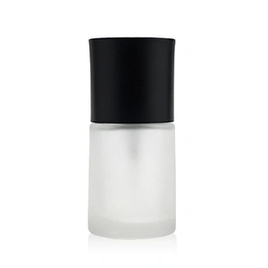 30ml Glass Foundation Cosmetics Packaging with squeeze pump Round frosted liquid Clear makeup Empty bottle wholesale