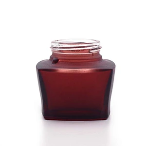 Glass jar 50g Custom Color Red spray painting Face Cream Jars Container Manufacturers Cosmetic Packaging Set for Skin Jar
