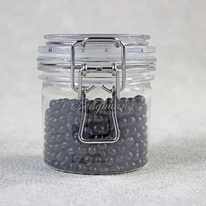 Spot airtight PET 120g  unbreakable smooth body pyramid clip top jar for body Scrub skin care cream/ canned food