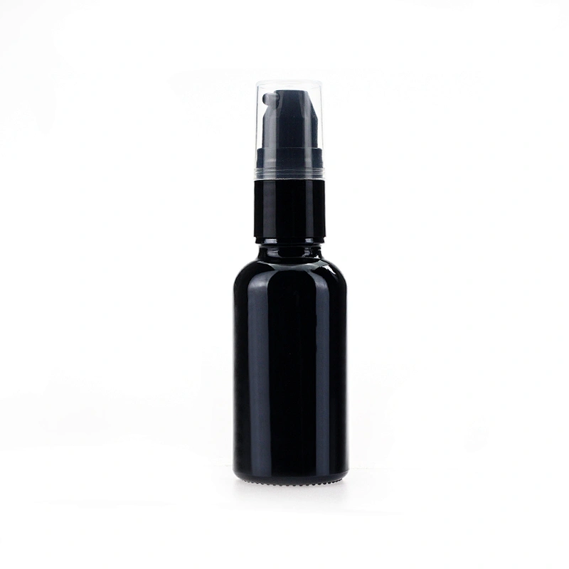 Wholesale Empty black color 30ml Glass  bottle with dropper 1oz black Glass Dropper Bottles Essential Oil Bottle