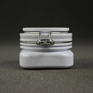 Spot airtight PET square cans 40g /1.33oz transparent plastic mask jar tea canned food container hand wax jar