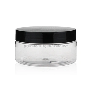 200ml Recycling Plastic PET Clear Empty Cosmetic and Food Jar Containers Jars and Lids