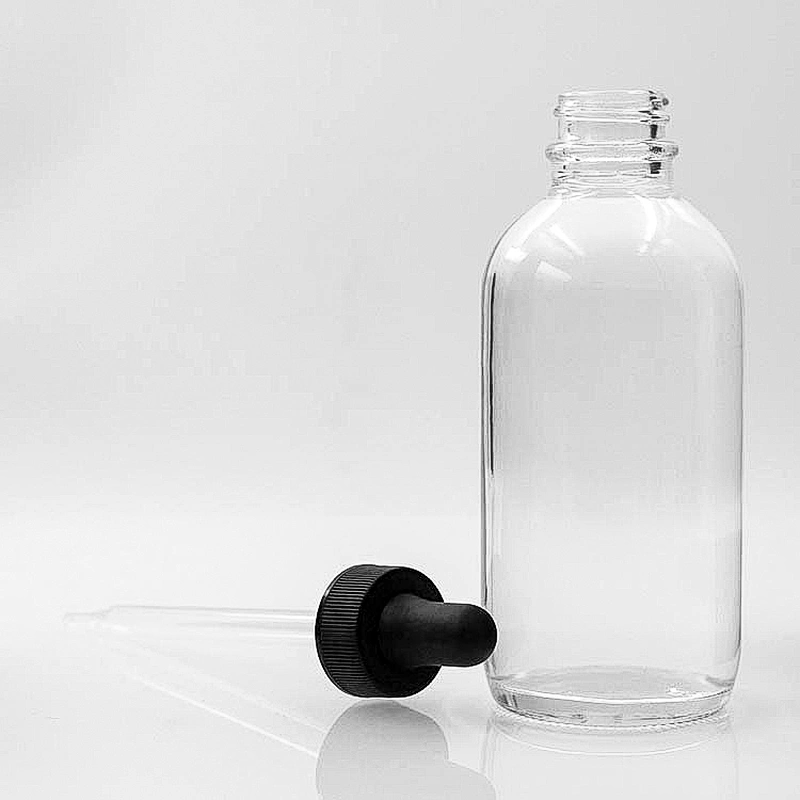 Boston Glass Bottles Massage Oil Glass Dropper Bottle 120ml Clear Body