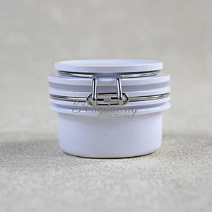Spot airtight 40ml round shape airtight container kilner Jar with clasp lock lid wire bail jar for  cosmetic skin care cre honey