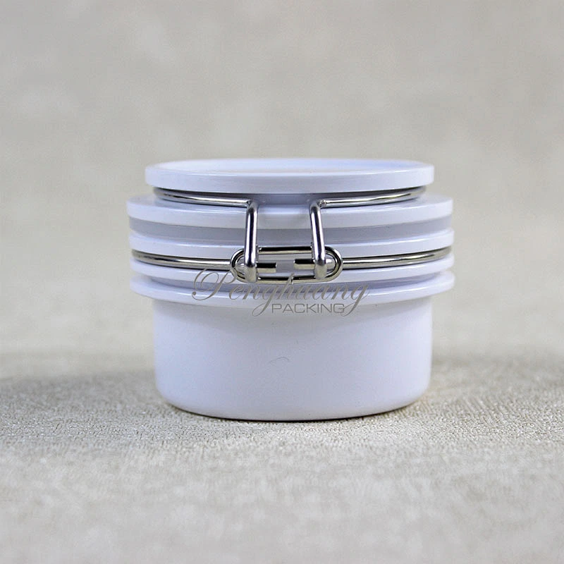 Spot airtight 40ml round shape airtight container kilner Jar with clasp lock lid wire bail jar for  cosmetic skin care cre honey