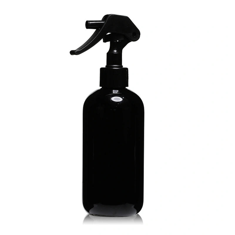 250ml Recycling Empty Black Plastic PET Lotion Pump Shampoo Bottle 8 oz Plastic Bottle With Pump