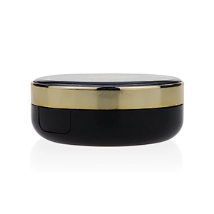 Custom logo luxury round empty black loose air foundation makeup packaging case with mirror