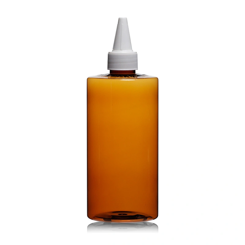 500ml Eco Friendly Amber Empty Plastic PET Bottle Container
