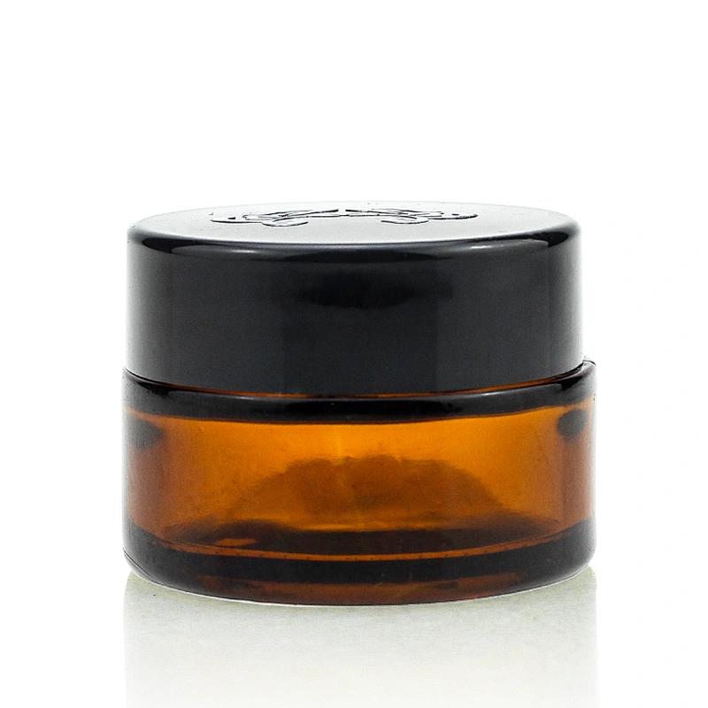Clear amber Glass Cream jar 15g 30g 50g   Face Cream Jars Container Manufacturers Cosmetic  Packaging Set for Skin Care Jar