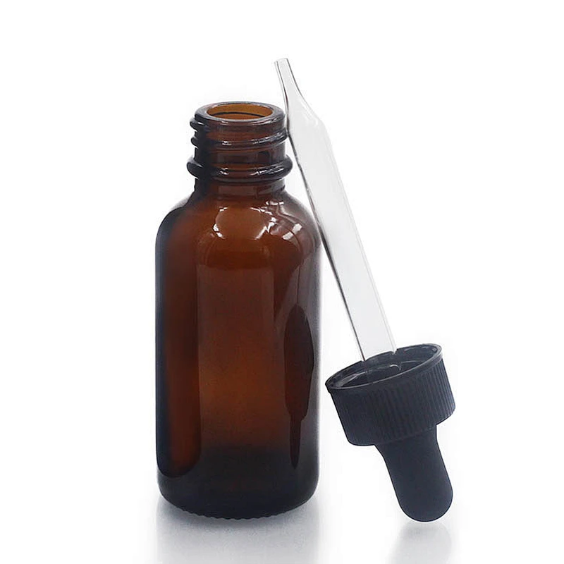 Boston Glass Bottles Massage Oil Glass Dropper Bottle 60ml Amber Body
