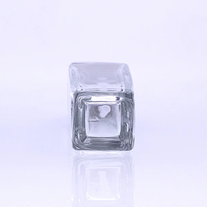 35ml clear special empty square bottle liquid makeup glass foundation bottle with pump cosmetics packaging
