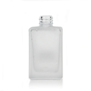 30ml empty square glass serum bottles foundation bottle with treatment black pump with cap for cosmetic packaging