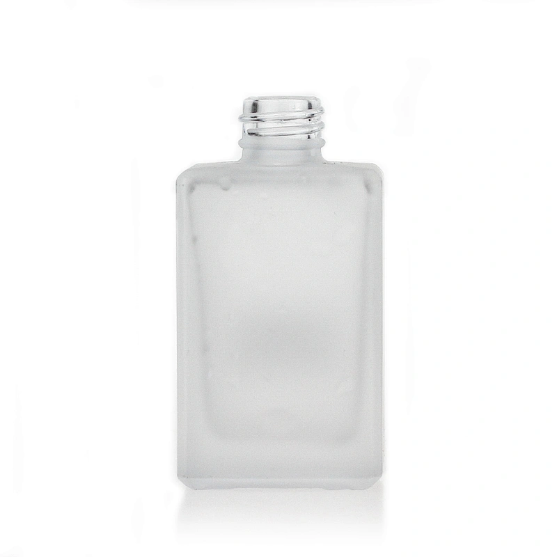 30ml empty square glass serum bottles foundation bottle with treatment black pump with cap for cosmetic packaging
