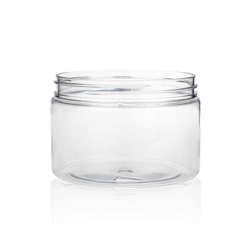 300ml clear recycled plastic cosmetic jars PET empty packaging Jar Containers skin care plastic jars for cosmetics