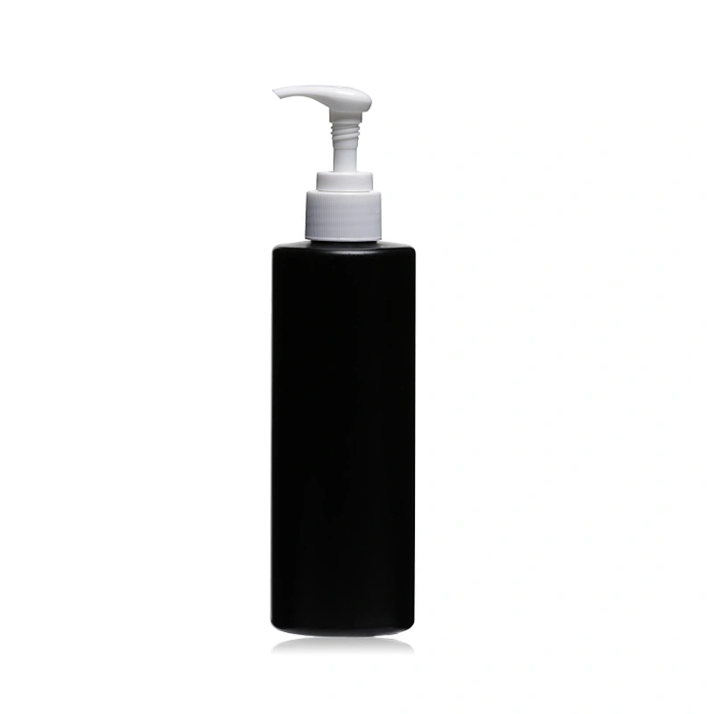250ml Empty Black Plastic PE Liquid Soap Bottle with Lotion Pump