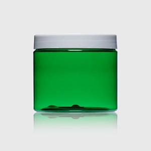 480ml 16oz Recycling Plastic PET Green Empty Packaging Jar Containers OEM/ODM Definition Factory Bottle Manufacture Supplier
