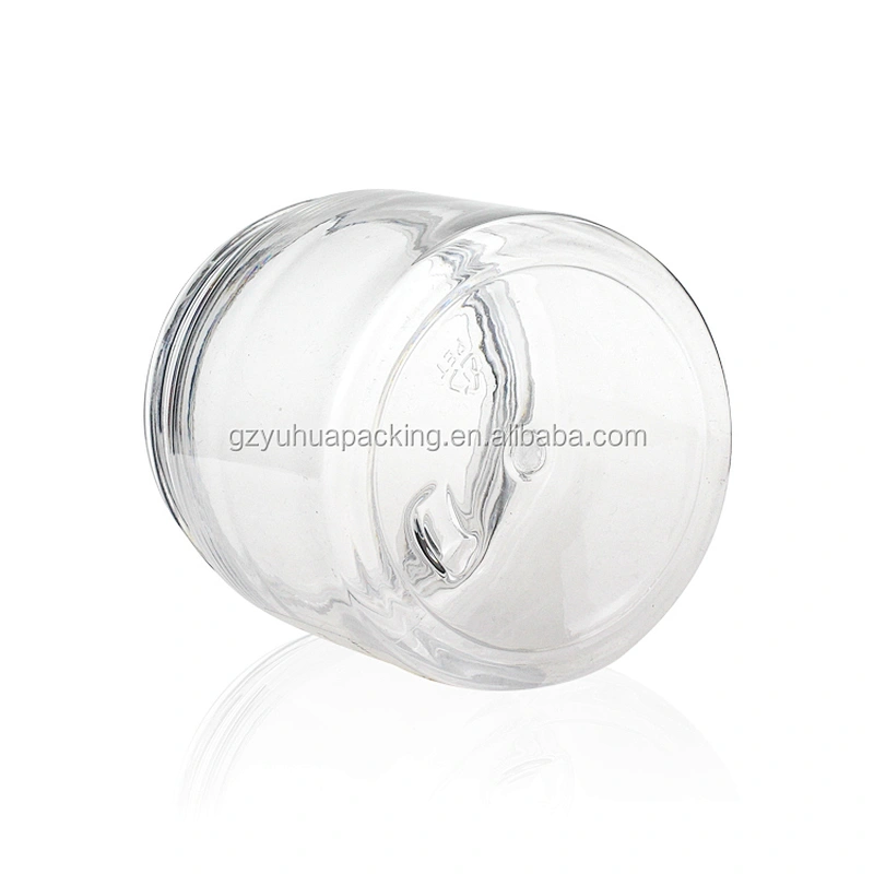 200ml PET transparent packaging cosmetic jar with screw lid eye cream plastic jar recycled plastic cosmetic jars