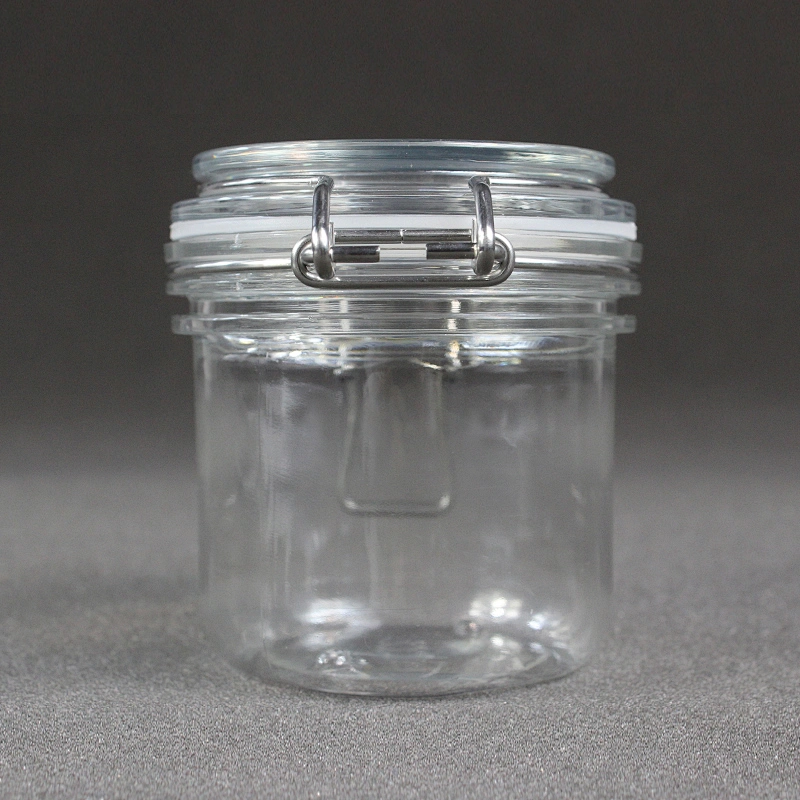 180Ml 6oz Unbreakable smooth body pyramid clip top jar for body Scrub skin care cream