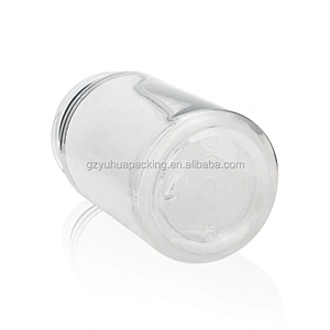 120ml PET transparent packaging cosmetic and food jar with white and black lid