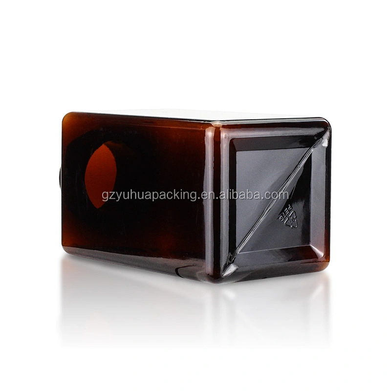 Square Amber 400ml Foaming Soap Pump Bottle Facial Cleanser Plastic Foam Pump Bottles