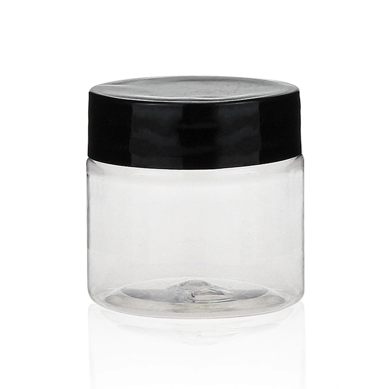 30ml 1oz PET transparent packaging cosmetic jar with screw lid
