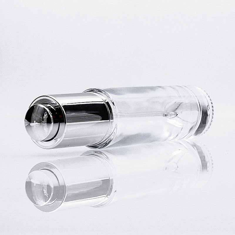 Hot  Selling Cosmetic Containers  35ml Clear  Empty Skincare Glass Serum Bottles with Droppers