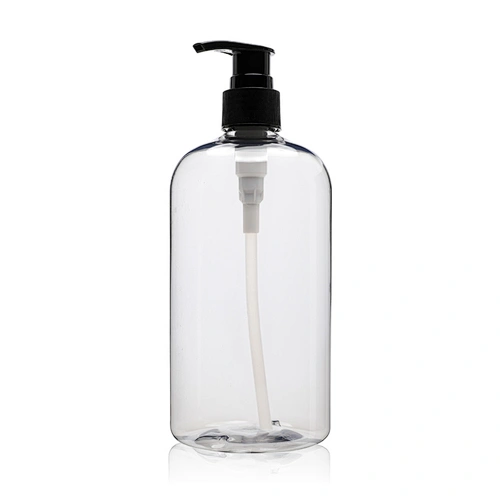 boston round empty plastic bottle 250ml 300 ml 500ml clear plastic Shampoo PET personal care body wash container OEM supplier