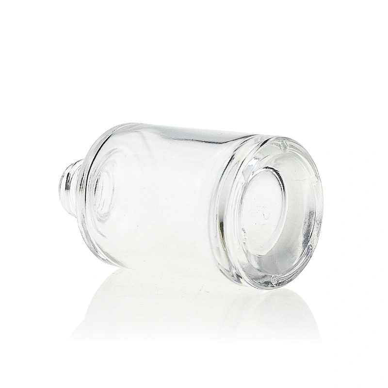 empty glass foundation bottles 30ml  for cosmetic packaging electroplate container gold dropper with cap